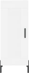 vidaXL - Dressoir - 34,5x34x90 - cm - bewerkt - hout - wit