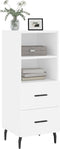 vidaXL - Dressoir - 34,5x34x90 - cm - bewerkt - hout - wit