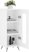 vidaXL - Dressoir - 34,5x34x90 - cm - bewerkt - hout - wit