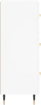 vidaXL - Dressoir - 34,5x34x90 - cm - bewerkt - hout - wit