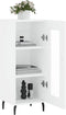 vidaXL - Dressoir - 34,5x34x90 - cm - bewerkt - hout - wit