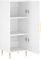 vidaXL - Dressoir - 34,5x34x90 - cm - bewerkt - hout - wit
