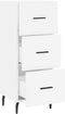 vidaXL - Dressoir - 34,5x34x90 - cm - bewerkt - hout - wit