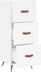 vidaXL - Dressoir - 34,5x34x90 - cm - bewerkt - hout - wit