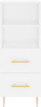vidaXL - Dressoir - 34,5x34x90 - cm - bewerkt - hout - wit