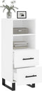 vidaXL - Dressoir - 34,5x34x90 - cm - bewerkt - hout - wit