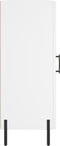 vidaXL - Dressoir - 34,5x34x90 - cm - bewerkt - hout - wit