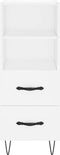 vidaXL - Dressoir - 34,5x34x90 - cm - bewerkt - hout - wit