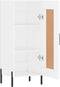 vidaXL - Dressoir - 34,5x34x90 - cm - bewerkt - hout - wit