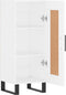 vidaXL - Dressoir - 34,5x34x90 - cm - bewerkt - hout - wit