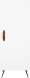 vidaXL - Dressoir - 34,5x34x90 - cm - bewerkt - hout - wit