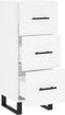vidaXL - Dressoir - 34,5x34x90 - cm - bewerkt - hout - wit