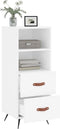 vidaXL - Dressoir - 34,5x34x90 - cm - bewerkt - hout - wit