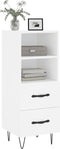 vidaXL - Dressoir - 34,5x34x90 - cm - bewerkt - hout - wit