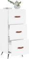 vidaXL - Dressoir - 34,5x34x90 - cm - bewerkt - hout - wit