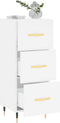 vidaXL - Dressoir - 34,5x34x90 - cm - bewerkt - hout - wit
