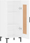 vidaXL - Dressoir - 34,5x34x90 - cm - bewerkt - hout - wit