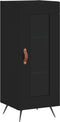 vidaXL - Dressoir - 34,5x34x90 - cm - bewerkt - hout - zwart