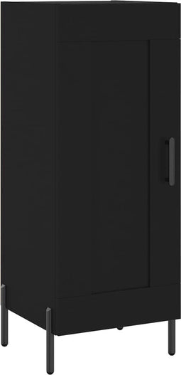 vidaXL - Dressoir - 34,5x34x90 - cm - bewerkt - hout - zwart