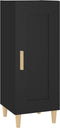vidaXL - Dressoir - 34,5x34x90 - cm - bewerkt - hout - zwart