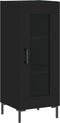 vidaXL - Dressoir - 34,5x34x90 - cm - bewerkt - hout - zwart