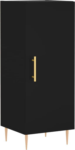 vidaXL - Dressoir - 34,5x34x90 - cm - bewerkt - hout - zwart