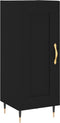 vidaXL - Dressoir - 34,5x34x90 - cm - bewerkt - hout - zwart