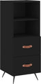 vidaXL - Dressoir - 34,5x34x90 - cm - bewerkt - hout - zwart