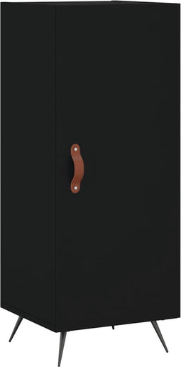 vidaXL - Dressoir - 34,5x34x90 - cm - bewerkt - hout - zwart