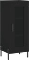vidaXL - Dressoir - 34,5x34x90 - cm - bewerkt - hout - zwart
