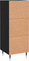 vidaXL - Dressoir - 34,5x34x90 - cm - bewerkt - hout - zwart
