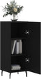 vidaXL - Dressoir - 34,5x34x90 - cm - bewerkt - hout - zwart
