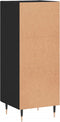 vidaXL - Dressoir - 34,5x34x90 - cm - bewerkt - hout - zwart