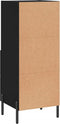 vidaXL - Dressoir - 34,5x34x90 - cm - bewerkt - hout - zwart