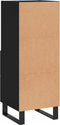 vidaXL - Dressoir - 34,5x34x90 - cm - bewerkt - hout - zwart