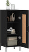 vidaXL - Dressoir - 34,5x34x90 - cm - bewerkt - hout - zwart