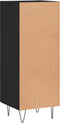 vidaXL - Dressoir - 34,5x34x90 - cm - bewerkt - hout - zwart