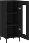 vidaXL - Dressoir - 34,5x34x90 - cm - bewerkt - hout - zwart