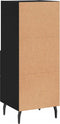 vidaXL - Dressoir - 34,5x34x90 - cm - bewerkt - hout - zwart
