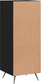 vidaXL - Dressoir - 34,5x34x90 - cm - bewerkt - hout - zwart