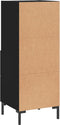 vidaXL - Dressoir - 34,5x34x90 - cm - bewerkt - hout - zwart