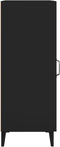 vidaXL - Dressoir - 34,5x34x90 - cm - bewerkt - hout - zwart