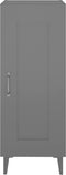 vidaXL - Dressoir - 34,5x34x90 - cm - bewerkt - hout - zwart