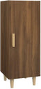 vidaXL - Dressoir - 34,5x34x90 - cm - bewerkt - hout - zwart