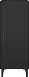 vidaXL - Dressoir - 34,5x34x90 - cm - bewerkt - hout - zwart