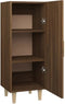 vidaXL - Dressoir - 34,5x34x90 - cm - bewerkt - hout - zwart