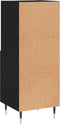 vidaXL - Dressoir - 34,5x34x90 - cm - bewerkt - hout - zwart