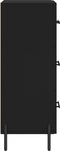 vidaXL - Dressoir - 34,5x34x90 - cm - bewerkt - hout - zwart