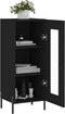 vidaXL - Dressoir - 34,5x34x90 - cm - bewerkt - hout - zwart