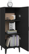 vidaXL - Dressoir - 34,5x34x90 - cm - bewerkt - hout - zwart